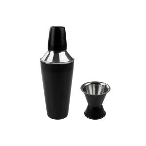 Shaker et doseur alcool Noir - Métal - 16 x 43 x 16 cm