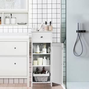 Badezimmerschrank Badschrank Weiß - Holzwerkstoff - 29 x 90 x 46 cm