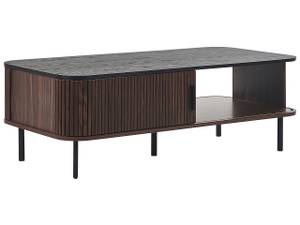 Table basse JOSE Noir - Marron - Bois manufacturé - 120 x 41 x 60 cm