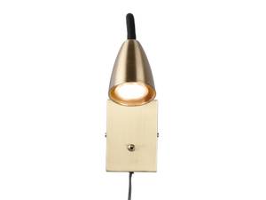 Wandlampe Leselampe mit Stecker Messing Messing - Metall - 8 x 23 x 22 cm