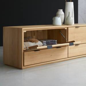 TV-Schrank Senson Braun - Massivholz - Holzart/Dekor - 180 x 55 x 47 cm