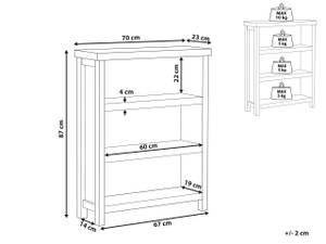 Bücherregal CLIO 70 x 87 x 23 cm