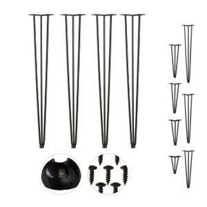 4er Set Hairpin Legs mit 3 Streben Höhe: 86 cm