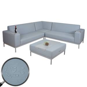 Ecksofa C47 mit Ablage Blau - Textil - 245 x 82 x 82 cm