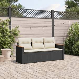 Gartensitzgruppe K6948(3-tlg) Schwarz - Massivholz - 69 x 62 x 55 cm