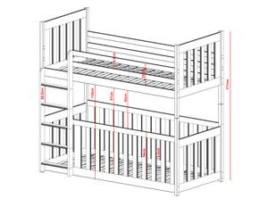 Etagenbett Cris Weiß - Massivholz - Holzart/Dekor - 80 x 171 x 160 cm