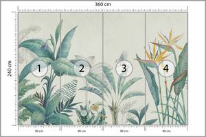 Papier Peint Feuilles Tropicales Fleurs 360 x 240 x 240 cm