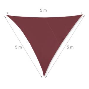 Voile d'ombrage triangle brun rouge 500 x 430 cm