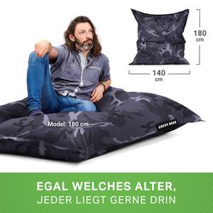 XXL Outdoor Sitzsack "Square" 140x180cm Schwarz - Blau - Multicolor