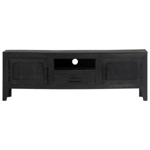 Meuble tv 247985 Noir - Bois massif - Bois/Imitation - 30 x 40 x 118 cm