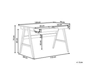 Bureau SHESLAY Chêne clair