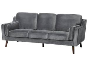 3-Sitzer Sofa LOKKA Dunkelgrau - Grau - Eiche Dunkel