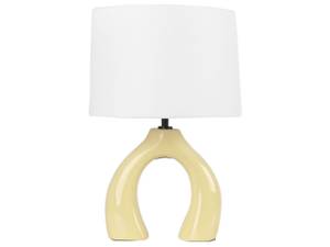 Lampe de table ABBIE Blanc - Jaune