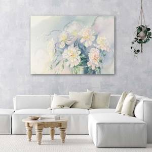 Leinwandbild Blumenstrauß Pastell Natur 120 x 80 cm