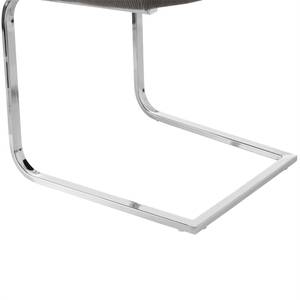 Freischwinger Retro-Stil 2er Set Grau - Metall - 45 x 90 x 58 cm