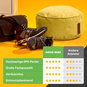 Set Indoor Sitzsack "Home Linen“+Hocker Gelb