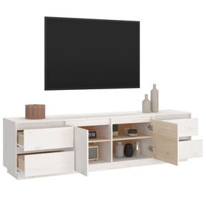 TV-Schrank D369 Weiß - Massivholz - 37 x 48 x 176 cm