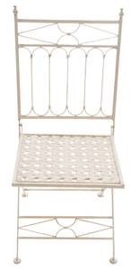 Chaises de jardin Asina Lot de 2 Blanc crème