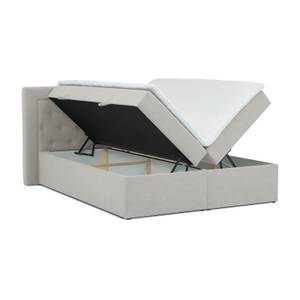 Boxspringbett Allure Pocket und Visco Hellgrau - Breite: 140 cm