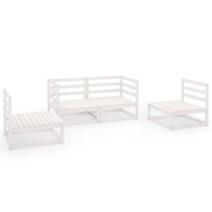 Salon de jardin (lot de 4) 3009891-1 Blanc - Bois massif - Bois/Imitation - 70 x 67 x 70 cm