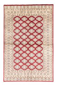 Pakistan Teppich - 198 x 136 cm - rot Rot - Kunststoff - 136 x 1 x 198 cm