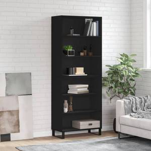 Highboard DE7567 Schwarz - Holzwerkstoff - 33 x 180 x 70 cm