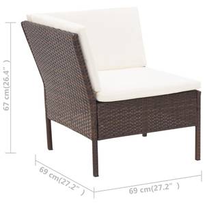 Garten-Lounge-Set (6-teilig) 3001267 Braun