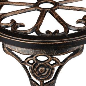 Banc de jardin roses vintage Marron - Métal - 99 x 78 x 52 cm