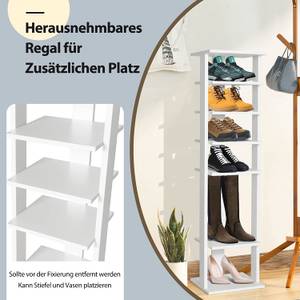 8-stufiger Schuhregal Weiß