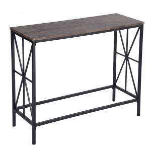 Console NAVIN Marron - En partie en bois massif - 38 x 80 x 100 cm