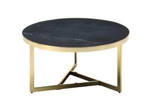 Table basse ROBURTA Noir - Pierre - 80 x 40 x 80 cm