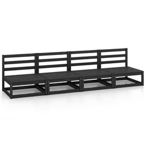 Gartensofa (4-teilig) 3009883-1 Schwarz