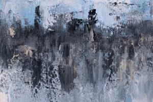 Acrylbild handgemalt Sinfonie des Meeres Blau - Weiß - Massivholz - Textil - 100 x 75 x 4 cm