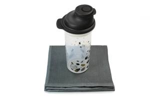TUPPERWARE Shaker 600 ml + GLASTUCH Schwarz - Kunststoff