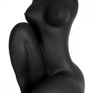 Vase Sitting Lady Noir - Matière plastique - 22 x 28 x 37 cm