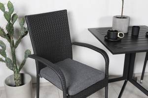 Gartenmöbel-Set Way Schwarz - Rattan - 70 x 72 x 70 cm