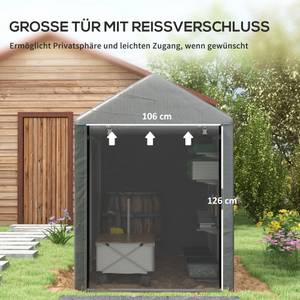 Garagenzelt 84H-139V00CG Grau - Kunststoff - 179 x 165 x 120 cm