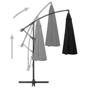 Parasol 3001628 Noir - Métal - Textile - 300 x 258 x 300 cm