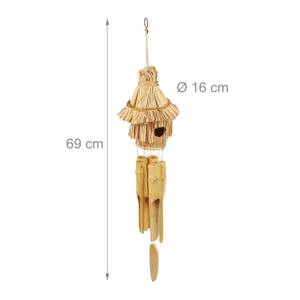 Carillon à vent bambou lot de 2 Marron - Bambou - Rotin - 16 x 69 x 16 cm
