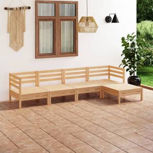 Garten-Lounge-Set Braun - Massivholz - Holzart/Dekor - 64 x 29 x 64 cm