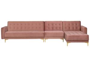 Modulsofa ABERDEEN Gold - Pink - Breite: 347 cm