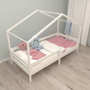 Komplettset hohes Bett Weiß - Holzwerkstoff - 100 x 149 x 207 cm