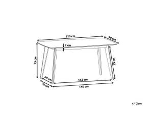 Table de salle à manger IRIS Marron - Bois manufacturé - 150 x 75 x 90 cm