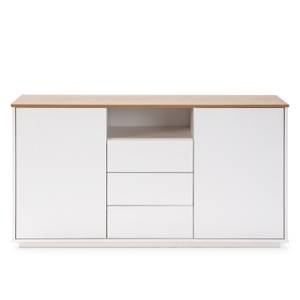 Buffet Bob 3 tiroirs et 2 portes blanc Blanc - Bois massif - 140 x 73 x 40 cm