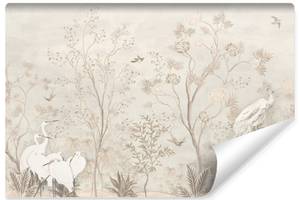 Papier Peint Arbres Feuilles Oiseaux 400 x 280 x 280 cm