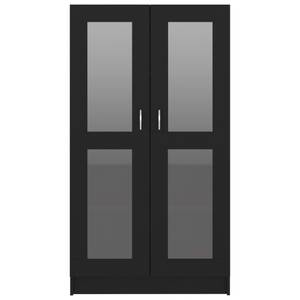 Vitrinenschrank 3005130-2 Schwarz - Höhe: 150 cm