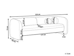 3-Sitzer Sofa LEIREN Weiß