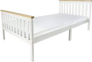 Lit avec un matelas PINE 90/200 Blanc - Bois manufacturé - 99 x 83 x 207 cm