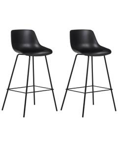 Tabouret de bar EMMET Noir - Matière plastique - 49 x 100 x 47 cm