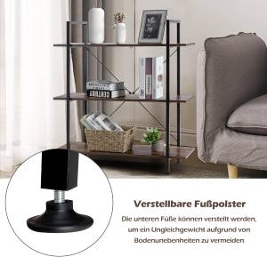 Bücherregal HW65814CF Braun - Holzwerkstoff - 36 x 99 x 90 cm